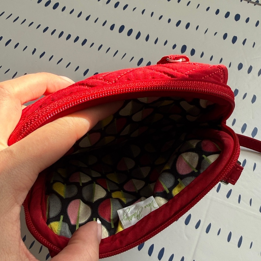 Vera Bradley Red Quilted Mini Hipster Crossbody Bag - Picture 7 of 8